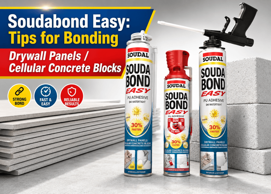 Soudabond Easy Tips for Bonding Drywall Panels Cellular Concrete Blocks